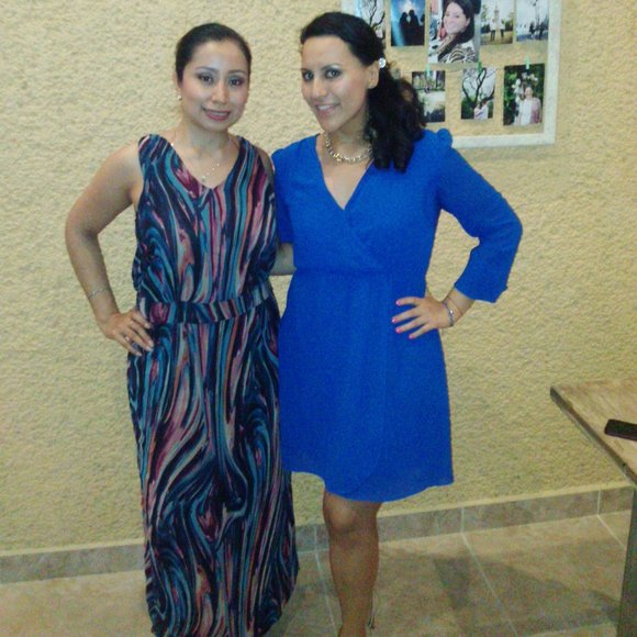 Multicolor light maxi dress - Picture 4 of 4